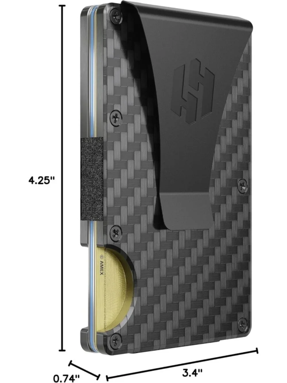 Slim RFID Blocking Metal Wallet for Men - Minimalist Front Pocket Card Holder